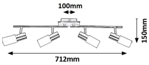 Rabalux 6099 - Spotlámpa LOGAN 4xE14/40W/230V