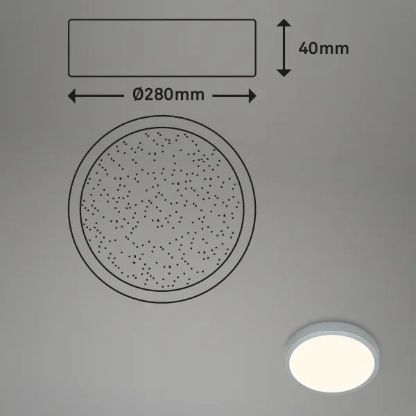 Briloner 3701-014 - LED Dimmelhető mennyezeti lámpa RUNA LED/18W/230V + távirányító