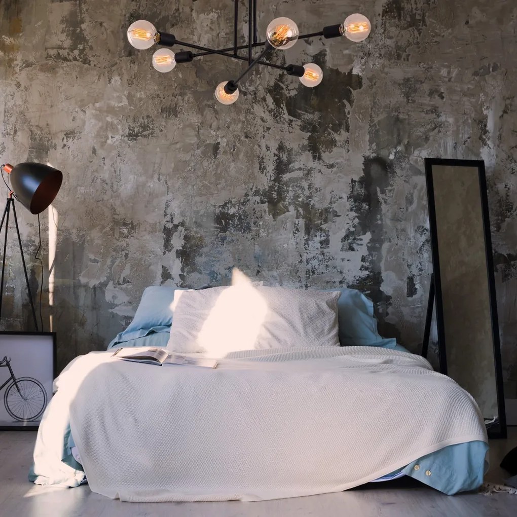 Flower mennyezeti lámpa, fekete