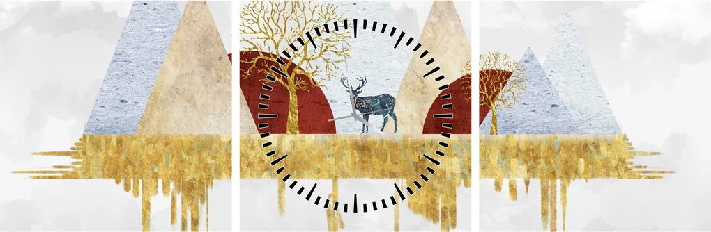 Kép - Dekoráció (órával) (90x30 cm)