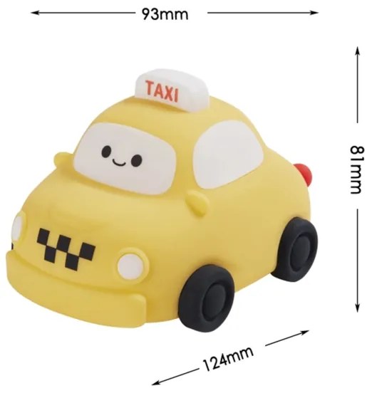 LED Dimmelhető gyermek érintős lámpa TAXI LED/1W/5V USB 1200 mAh sárga
