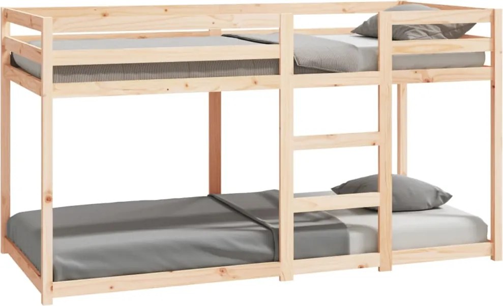 vidaXL tömör fenyőfa emeletes ágy matrac nélkül 90 x 200 cm
