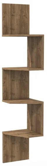 Sarokfalipolc DESALDO 155,2x29,6 cm barna