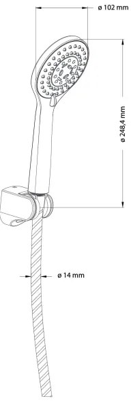 OMNIRES YOSEMITE-PCR - YOSEMITE zuhanyszett, fényes króm kivitel