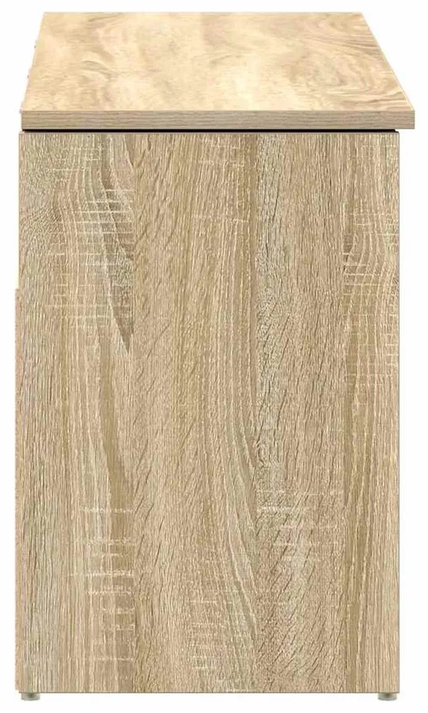 sonoma tölgy színű szerelt fa cipőpolc 102x30,5x45 cm