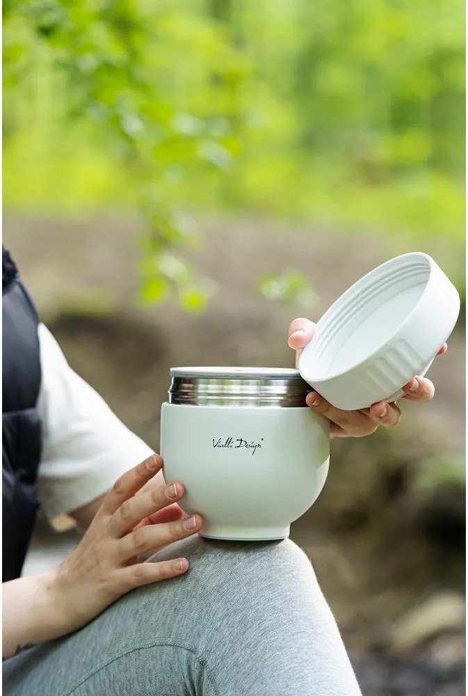 Fehér rozsdamentes acél ételtartó termosz 680 ml Fuori – Vialli Design