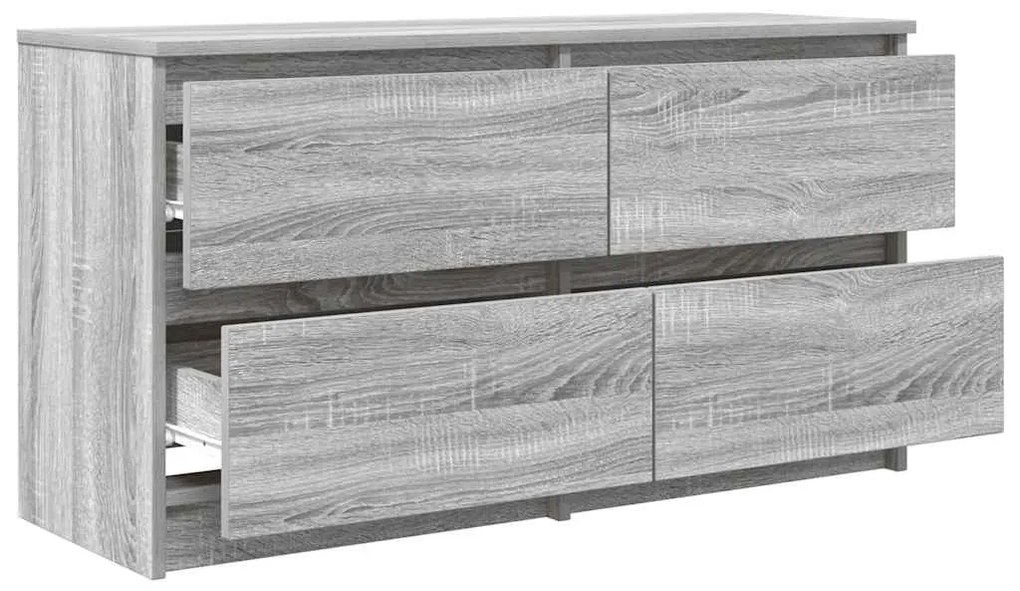 szürke sonoma színű szerelt fa TV-szekrény 100x35x54 cm