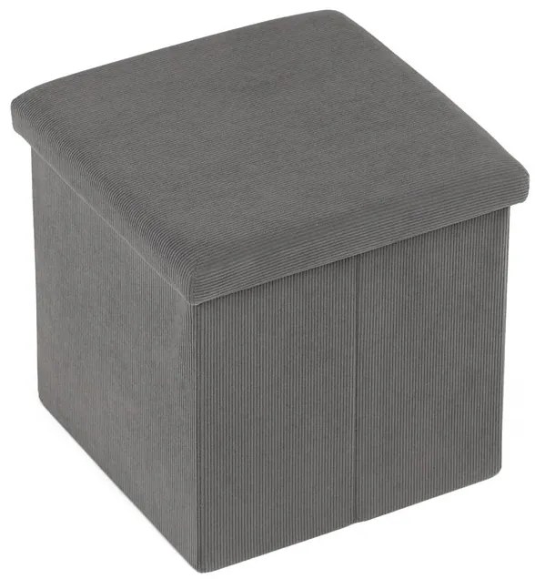 Szürke Kordbársony Tárolós Puff. TAB-471 GREY6
