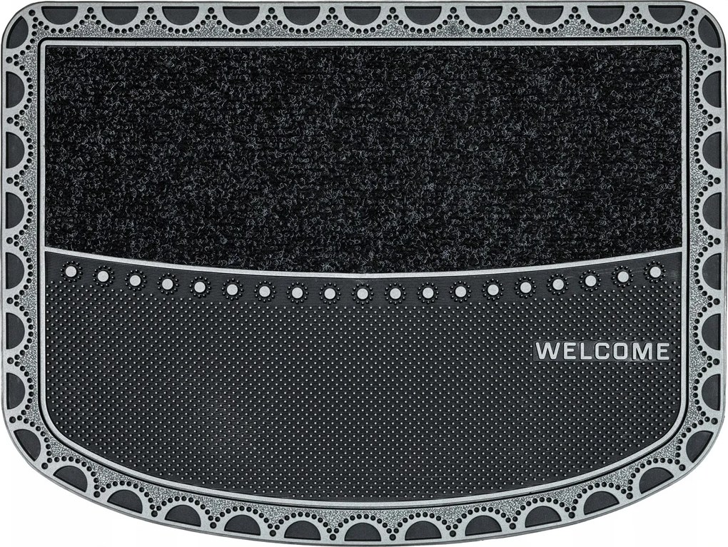 Lábtörlő Bemeneti Félkör Alakú Ezüst Tartós Welcome Arches 57x75 cm
