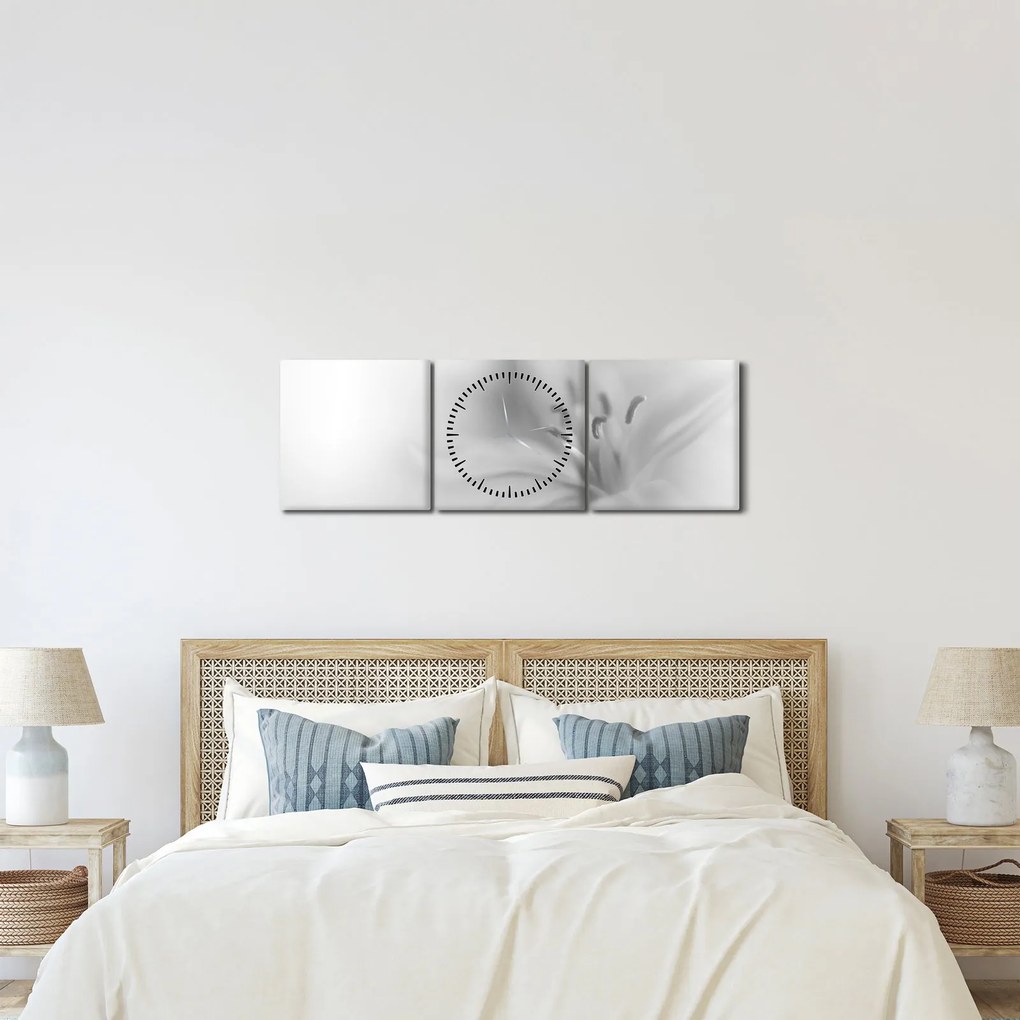 Kép - Delicate Lily (órával) (90x30 cm)