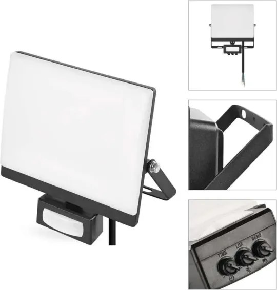LED-reflektor mozgásérzékelővel TAMBO EVO LED/30W/230V 4000K IP44 fekete