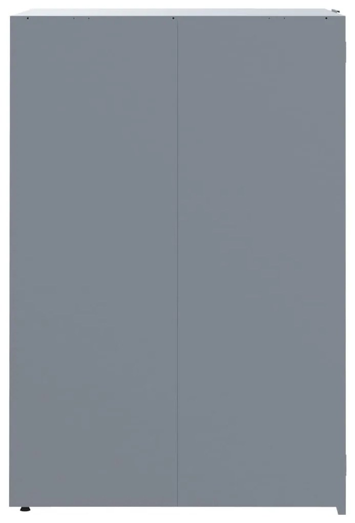 szürke acél kerekes tároló 3 szemeteskukához 207 x 79 x 117 cm