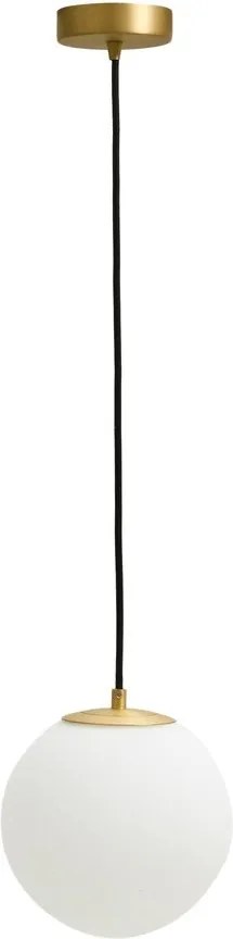 Fehér-aranyszínű függőlámpa üveg búrával ø 10 cm Brisia – Kave Home