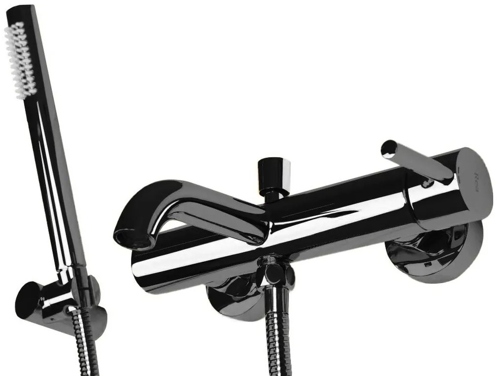 Fürdőkád csaptelep Rea Lungo Black metallic