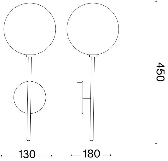 Ideal Lux - LED Fali lámpa EQUINOXE 1xG4/2W/230V króm/füstös