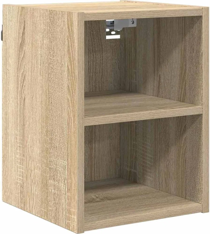 vidaXL Függő szekrény tárolóval Sonoma tölgy 30 x 29,5 x 40 cm Faanyag