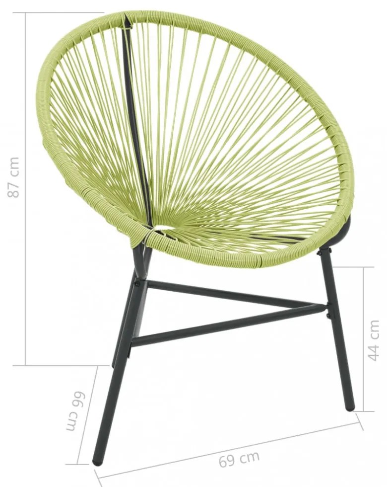 zöld polyrattan kerti Acapulco szék