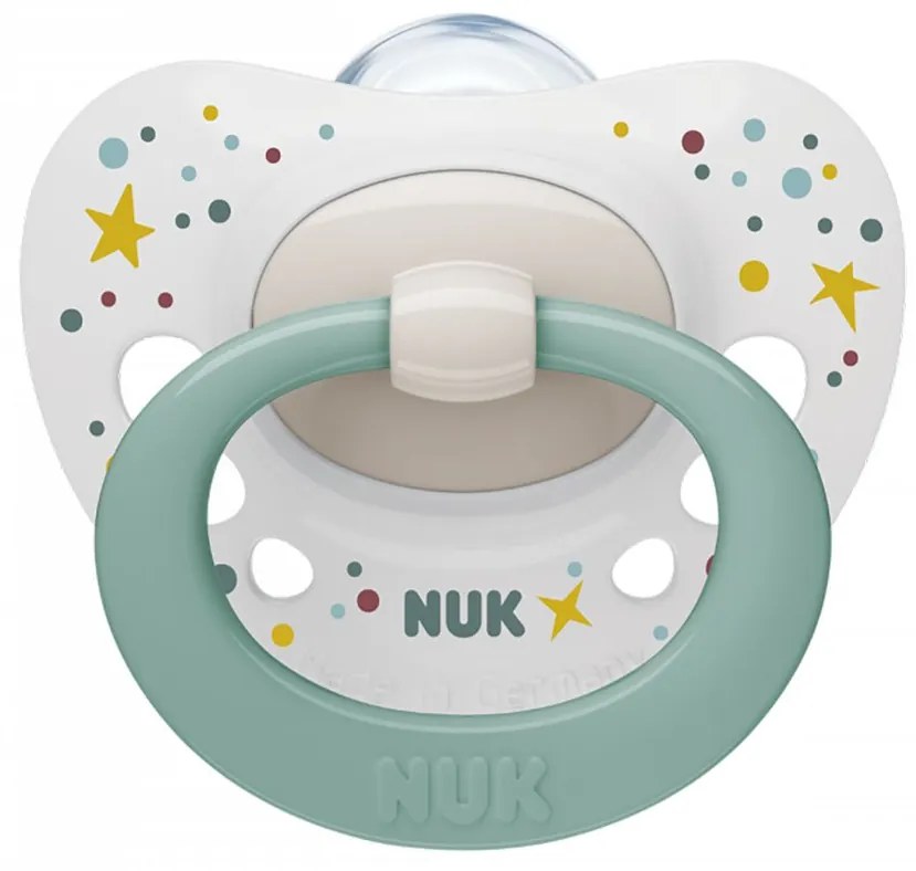 Baba cumi NUK Signature 0-6h zöld fehér, vel. 0-6 h