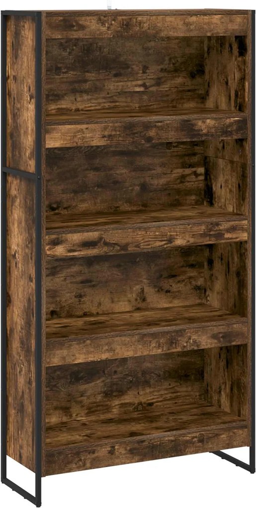 vidaXL Könyvespolc 2 pcs Füstös tölgy 80 x 30 x 155 cm Faanyag