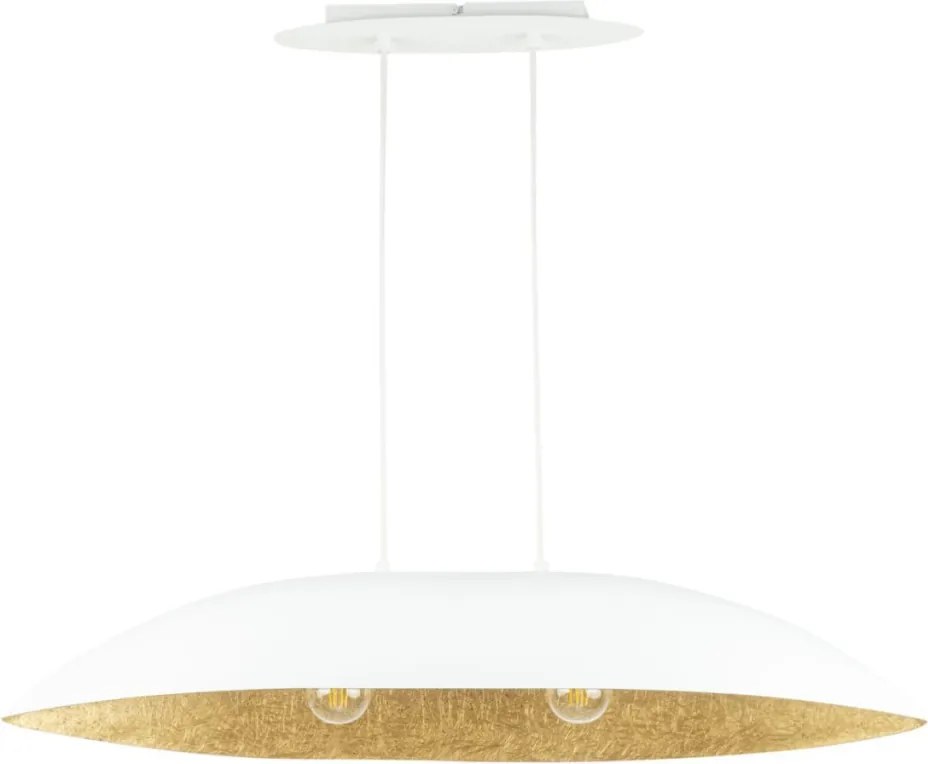 SIGMA LIGHTING 40637 GONDOLA Modern Függesztett Lámpa Fehér, Arany E27 IP20