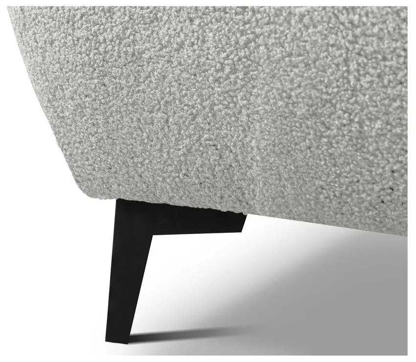 Világosszürke kárpitozott ágyneműtartós franciaágy ágyráccsal 180x200 cm Makapu – Makamii