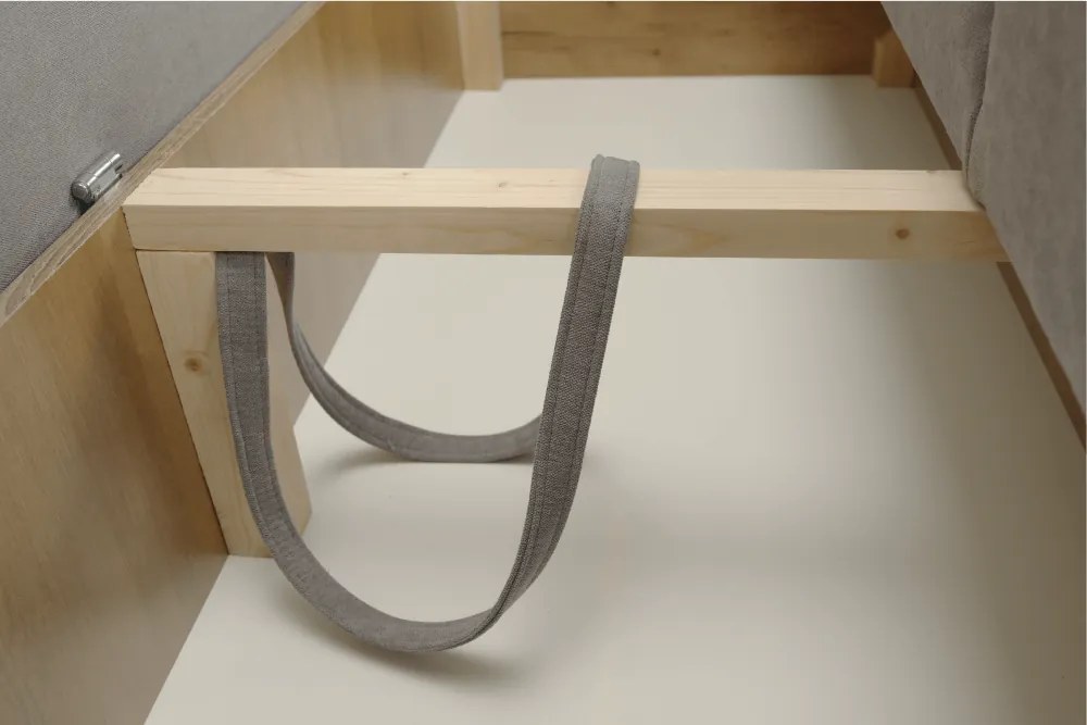 Szófa kinyitható, szürke anyag Queens, AURELIA