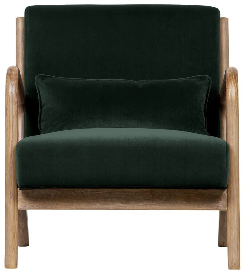 Mark sötétzöld bársonyfotel - WOOOD