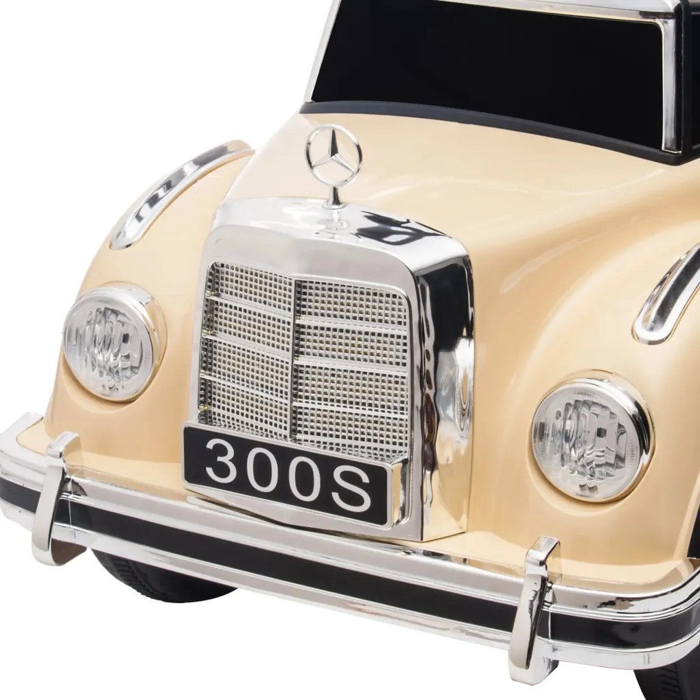 AIYAPLAY Gyermekeknek való utazóautó, Mercedes Benz Design 300 S, bézs