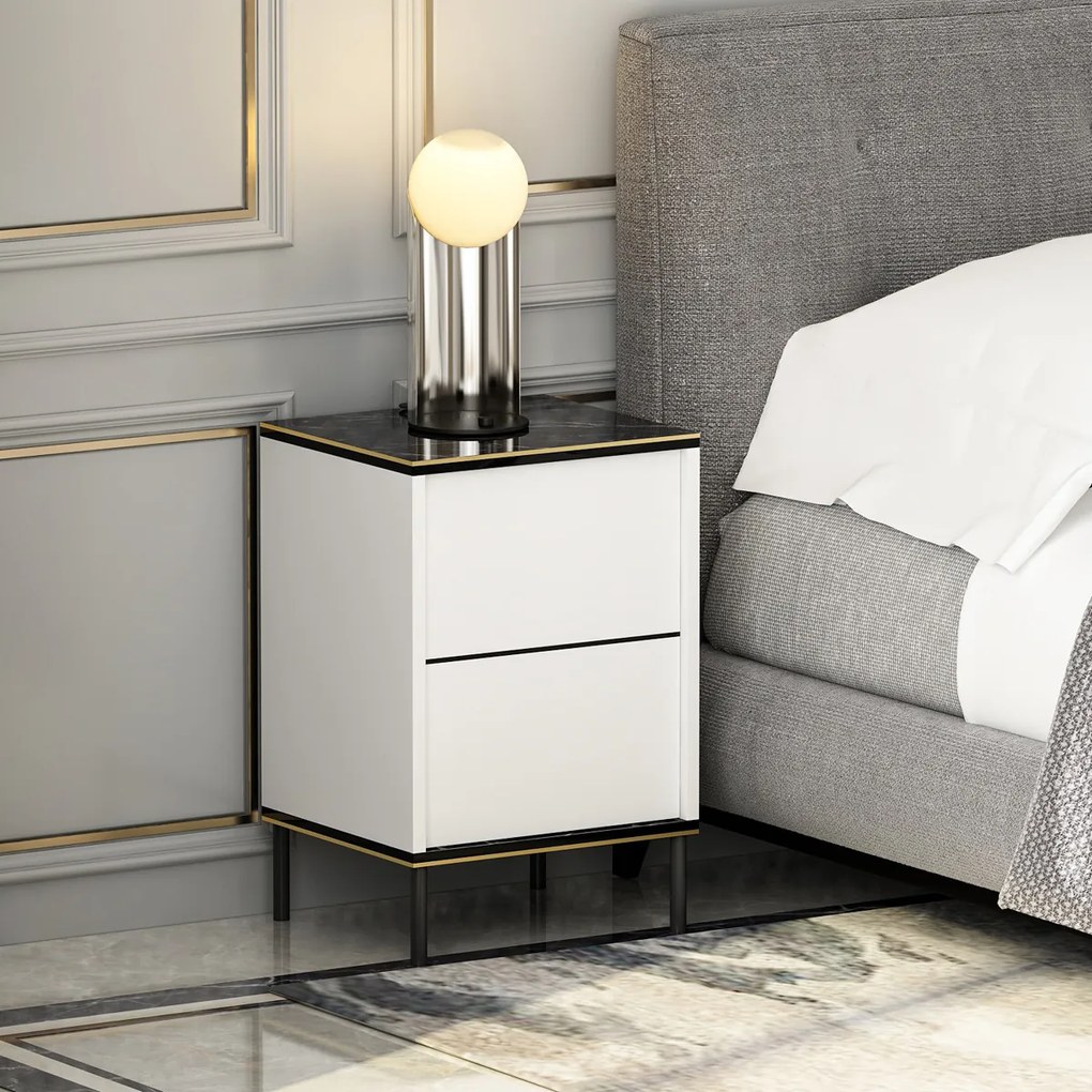 Imaj White Marble éjjeliszekrény