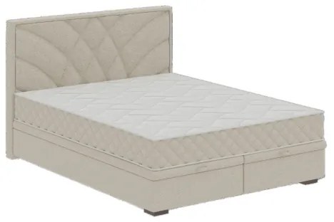 GINA kárpitozott ágy matracokkal és tárolórekesszel, 180x200 cm, bézs