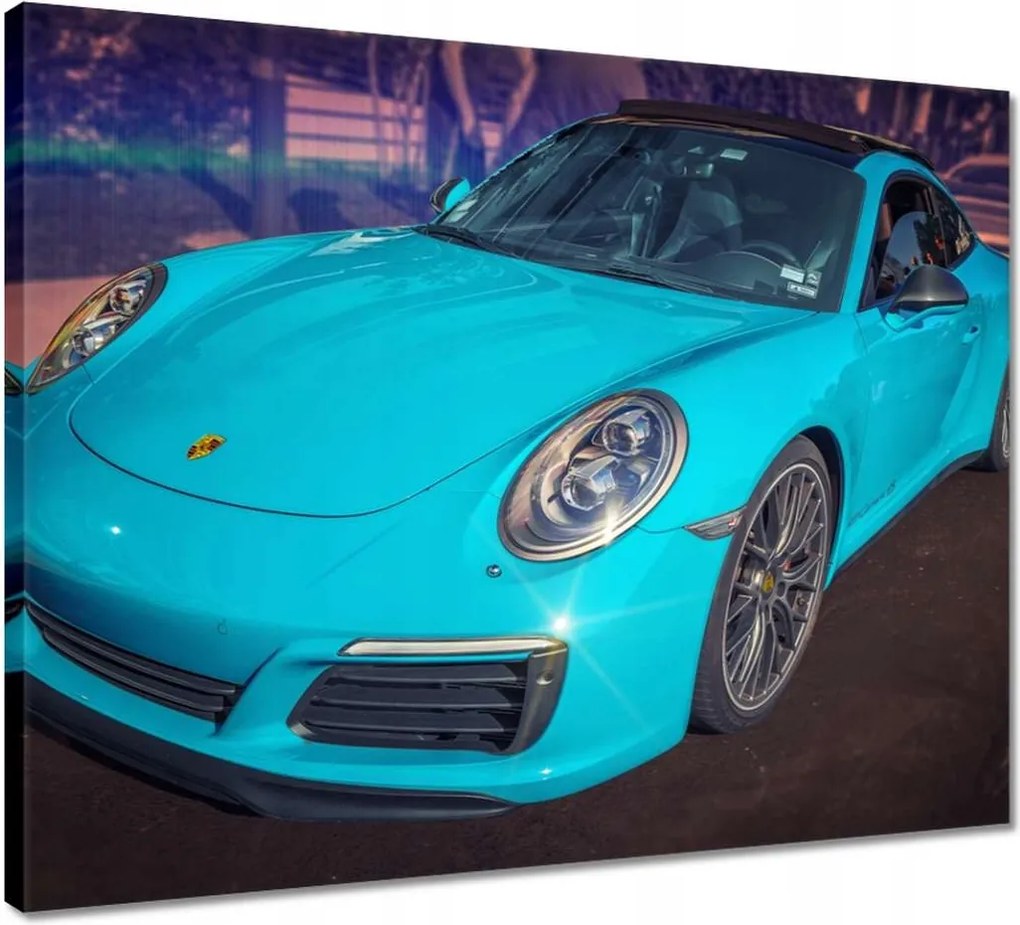 Vászonkép 50x40 Türkiz Porsche Türkiz
