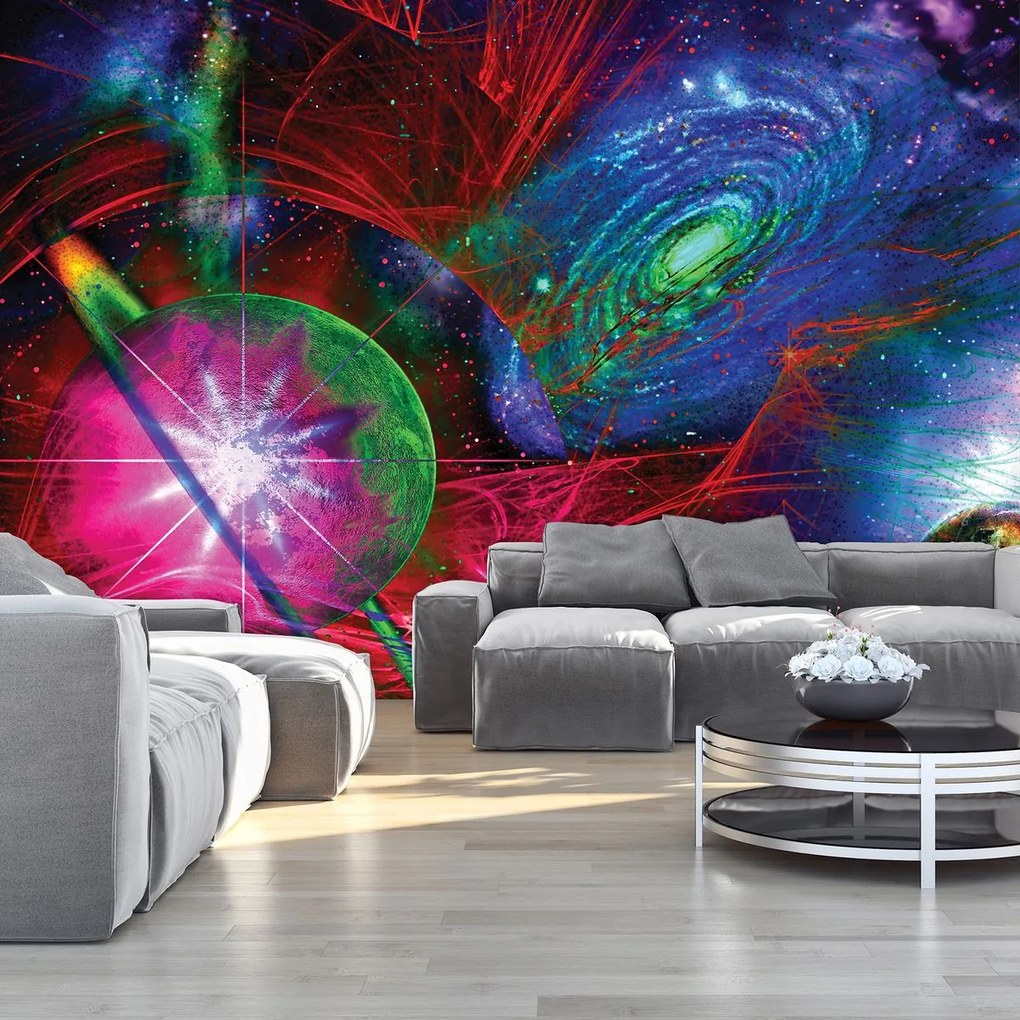 Fotótapéta - Színes absztrakt világegyetem (152,5x104 cm)