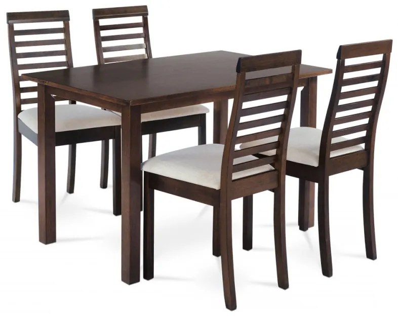 Set de masă și scaune pentru 4 persoane, 120x75 cm, nuc AUT-4000 -