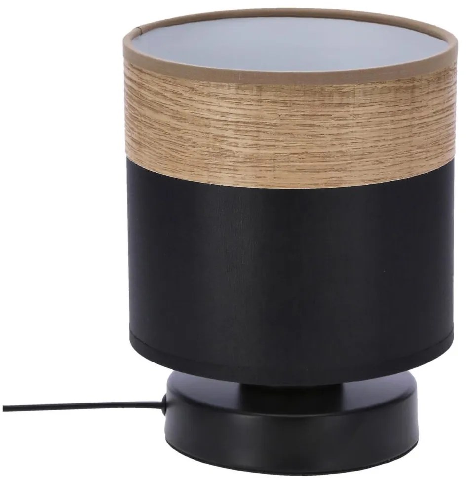 Asztali lámpa PORTO 1xE27/60W/230V fekete/barna