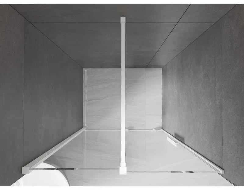 Mexen Velar, nyitható tolóajtó 120x200 cm, 8mm átlátszó üveg, fehér profil, 871-120-000-01-20