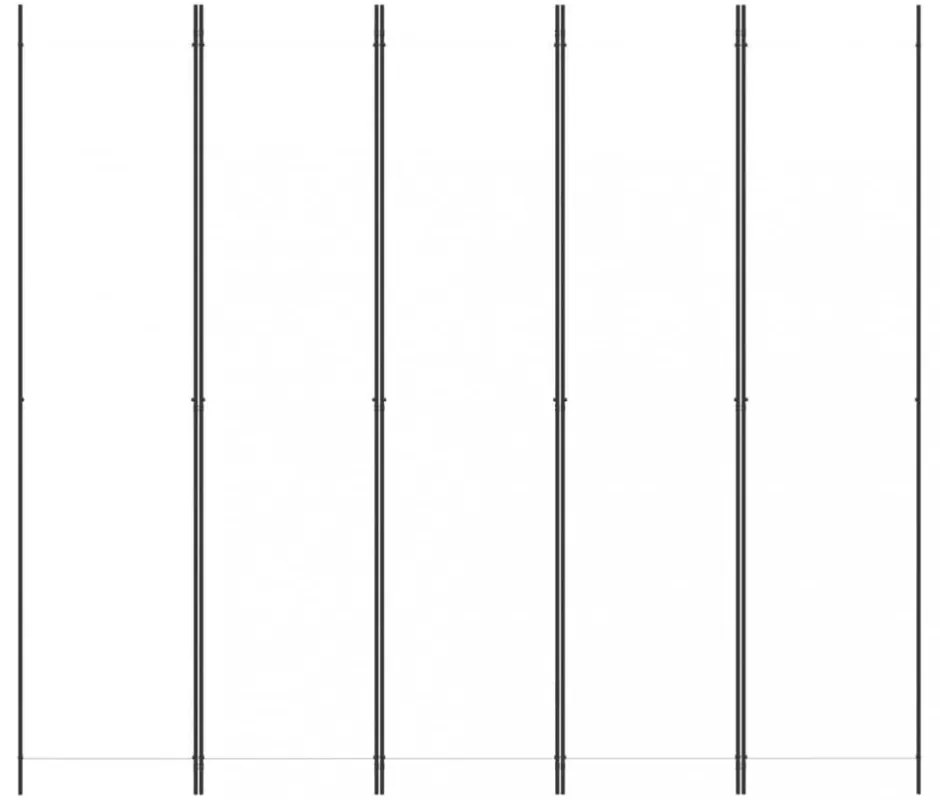 fehér 5 paneles paraván 250x220 cm szövet