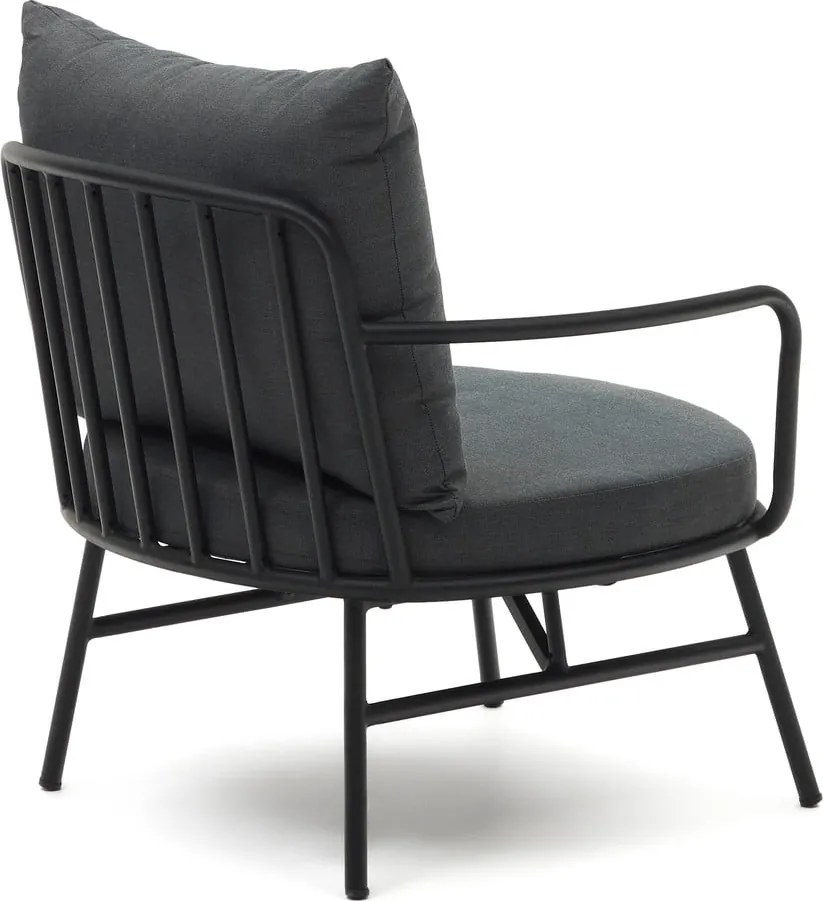 Fekete fém kerti fotel Bramant – Kave Home