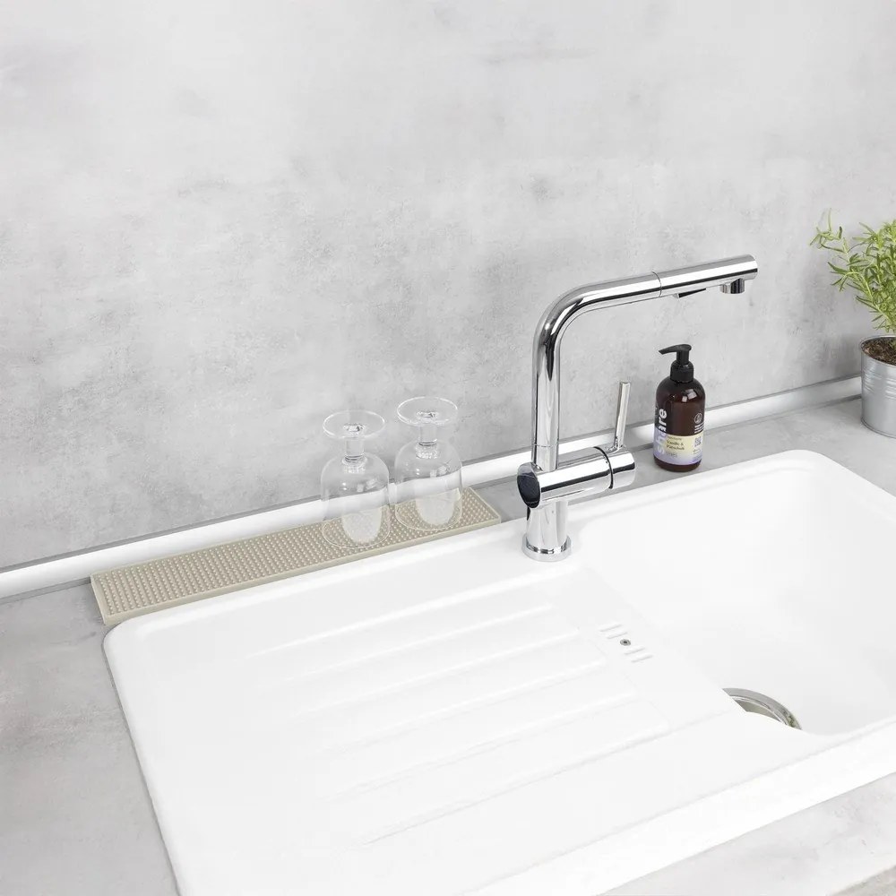 Bézs műanyag edénycsepegtető alátét 42x8 cm Slim – Wenko