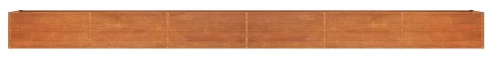 rozsda színű corten acél kerti magaságyás 600 x 80 x 45 cm
