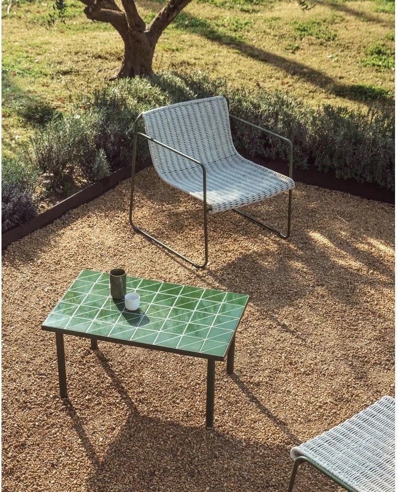 Kerti kisasztal kerámia asztallappal 51x81 cm Maurina – Kave Home