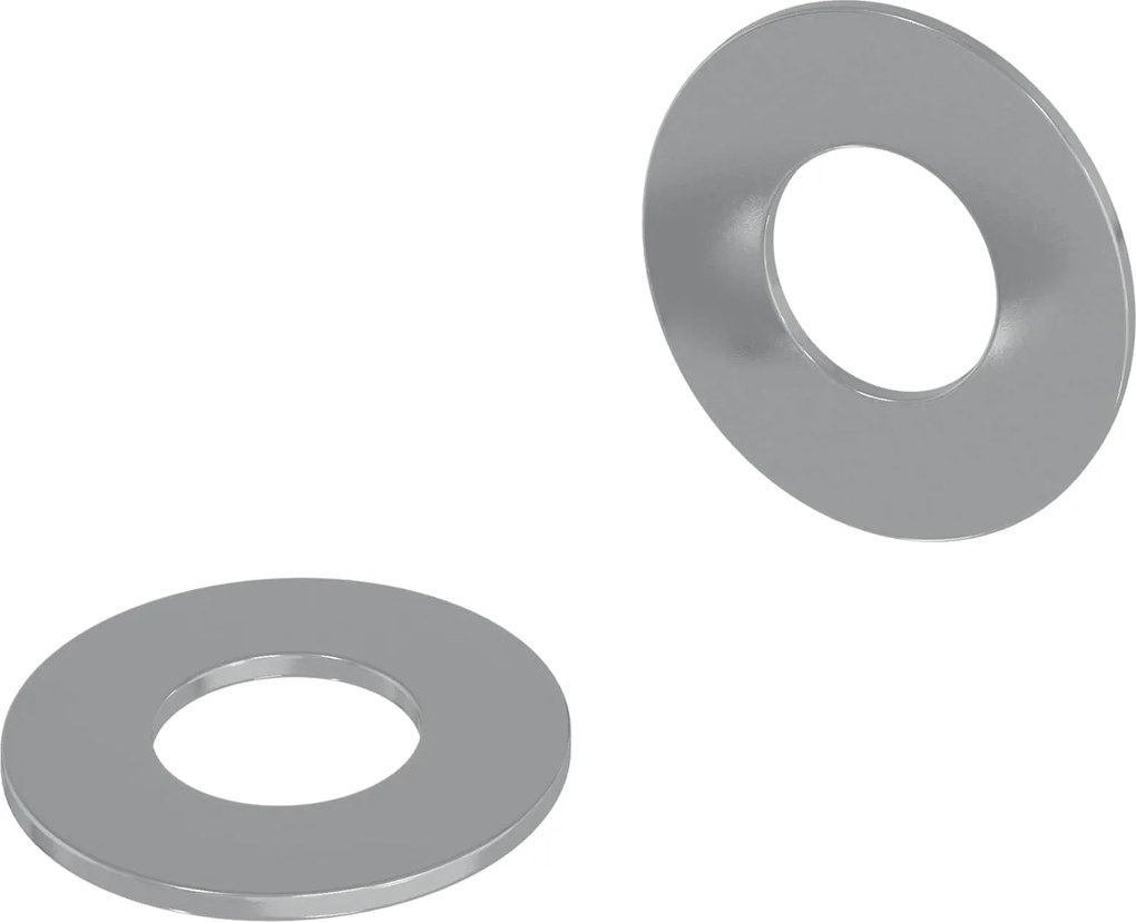 vidaXL Alátétek 2 pcs Ezüst 16 x 16 x 1,5 cm Vas