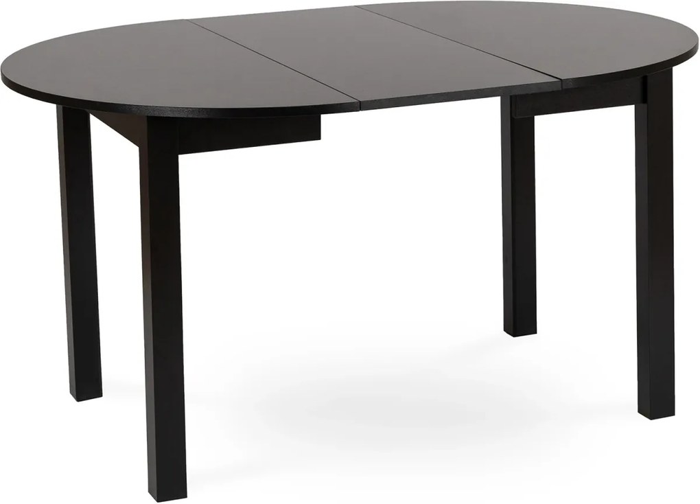 Étkezőgarnitúra: bővíthető asztal 102–142 cm fekete színben + 4 db zöld velúr szék – HARRY / ROBIN