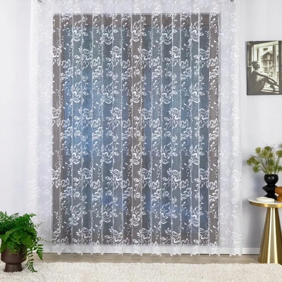 Függöny Kész Virágok Valódi Jacquard SZALAG150X185