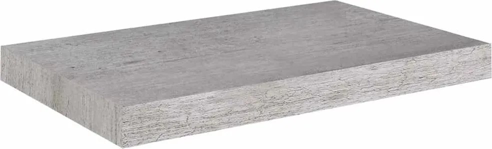 vidaXL betonszürke MDF lebegő fali polc 50 x 23 x 3,8 cm