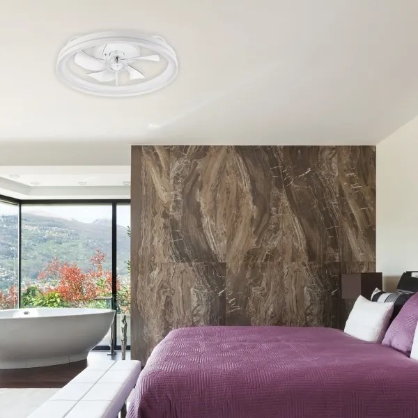 LED Mennyezeti lámpa ventilátorral FARGO LED/37W/230V fehér + távirányító