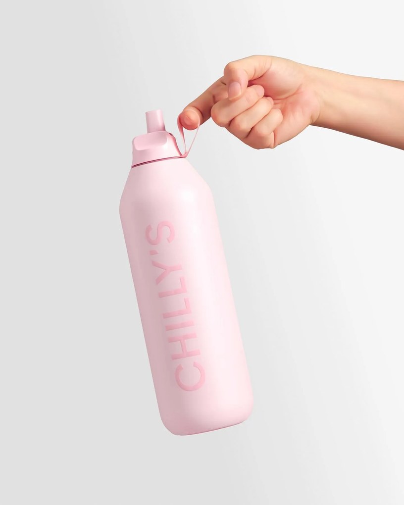 Chilly's Bottles termosz üveg - lágy rózsaszín 500 ml, Series 2 Flip edition