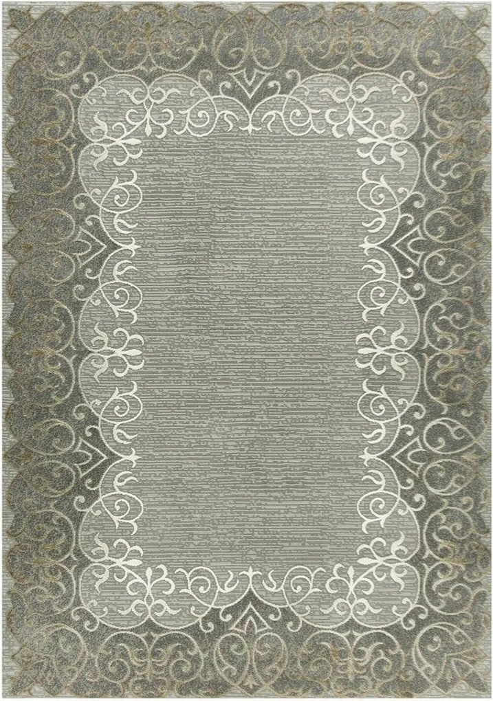 Hálószoba Szőnyeg Dísz Szürke Barna Divatos Puha Galya 200x290 cm