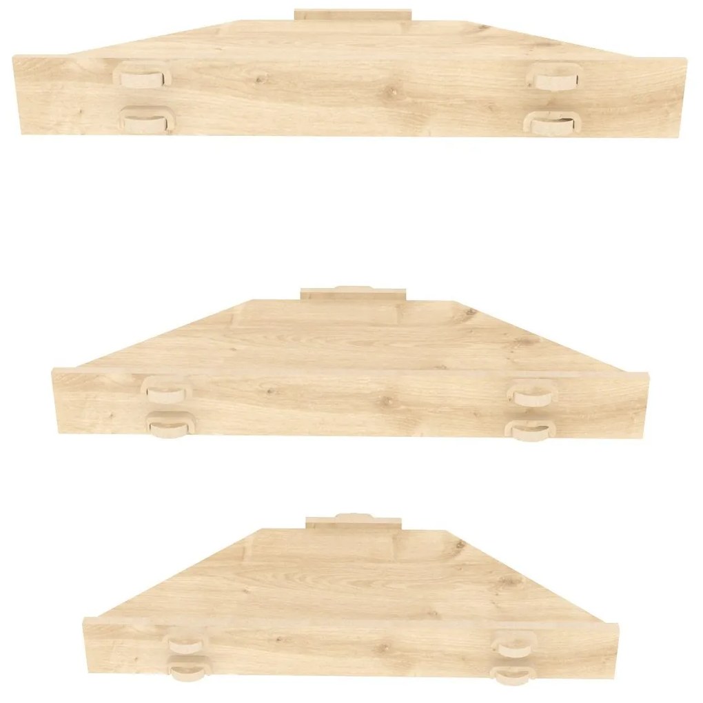 Fali polc Edis - Oak