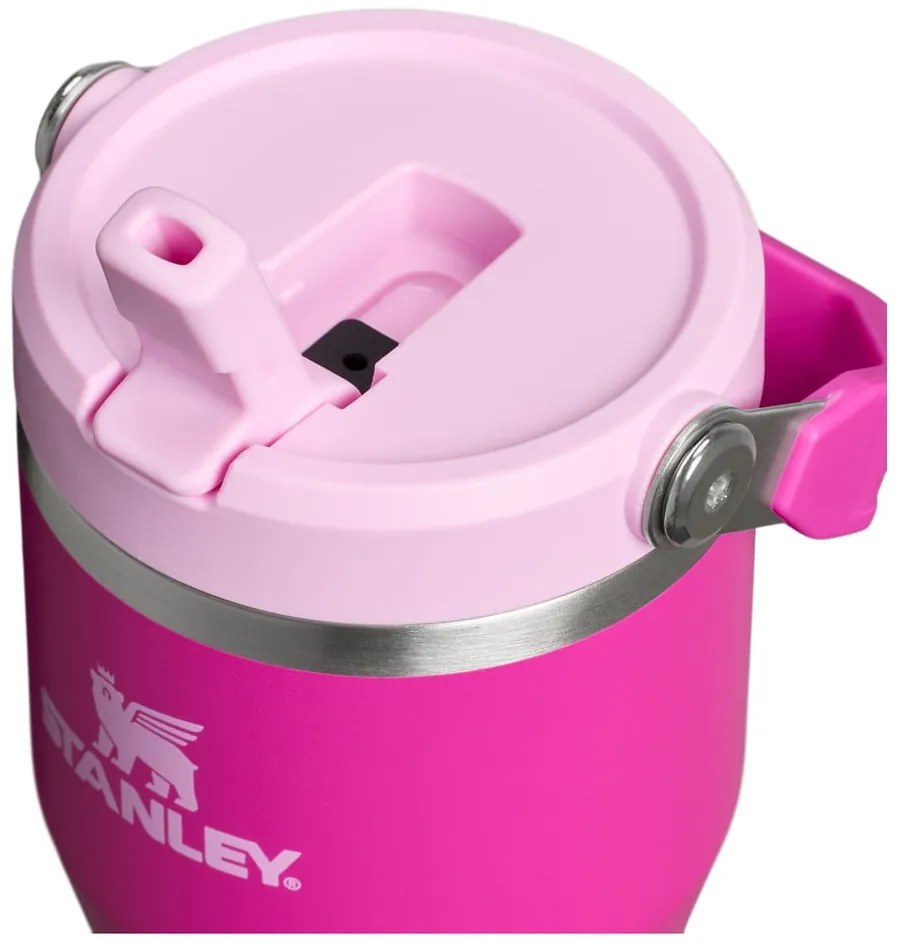 Rózsaszín rozsdamentes acél termosz 600 ml IceFlow™ Flip Straw 2.0 Tumbler Violet Blossom – Stanley