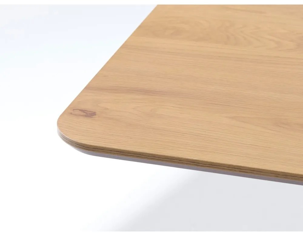 Étkezőasztal tölgyfa dekoros asztallappal 90x160 cm Cesura – Unique Furniture